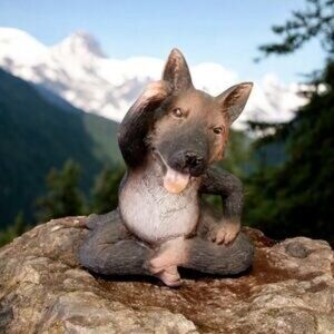 3 For $15 German Sheppard Yoga Pose Figurine NEW